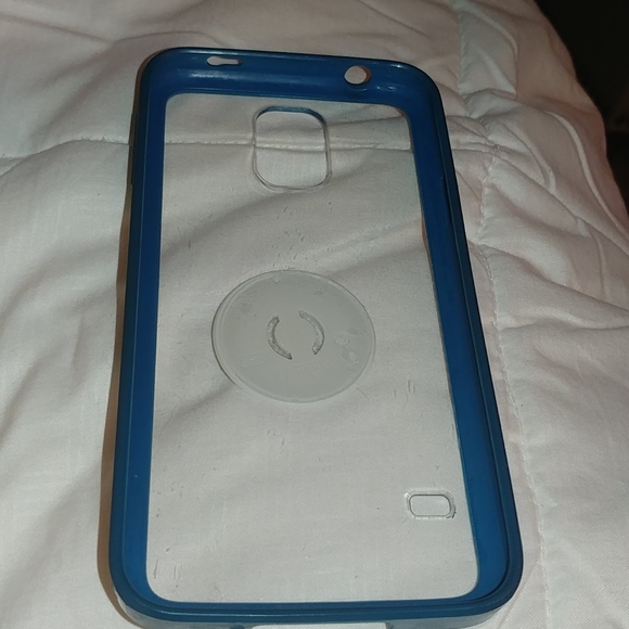 Samsung galaxy S5 phone case blue and clear - Picture 2 of 2